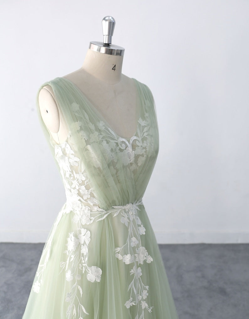Romantic Sage Green Wedding Dresses