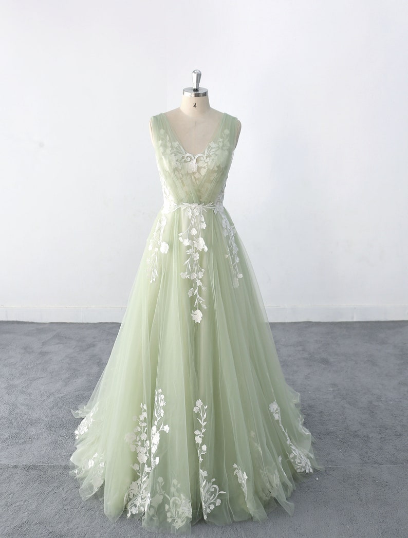 Romantic Sage Green Wedding Dresses