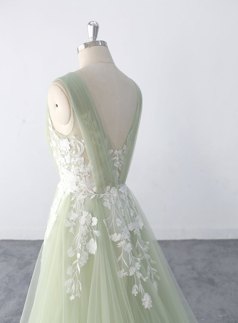 Romantic Sage Green Wedding Dresses