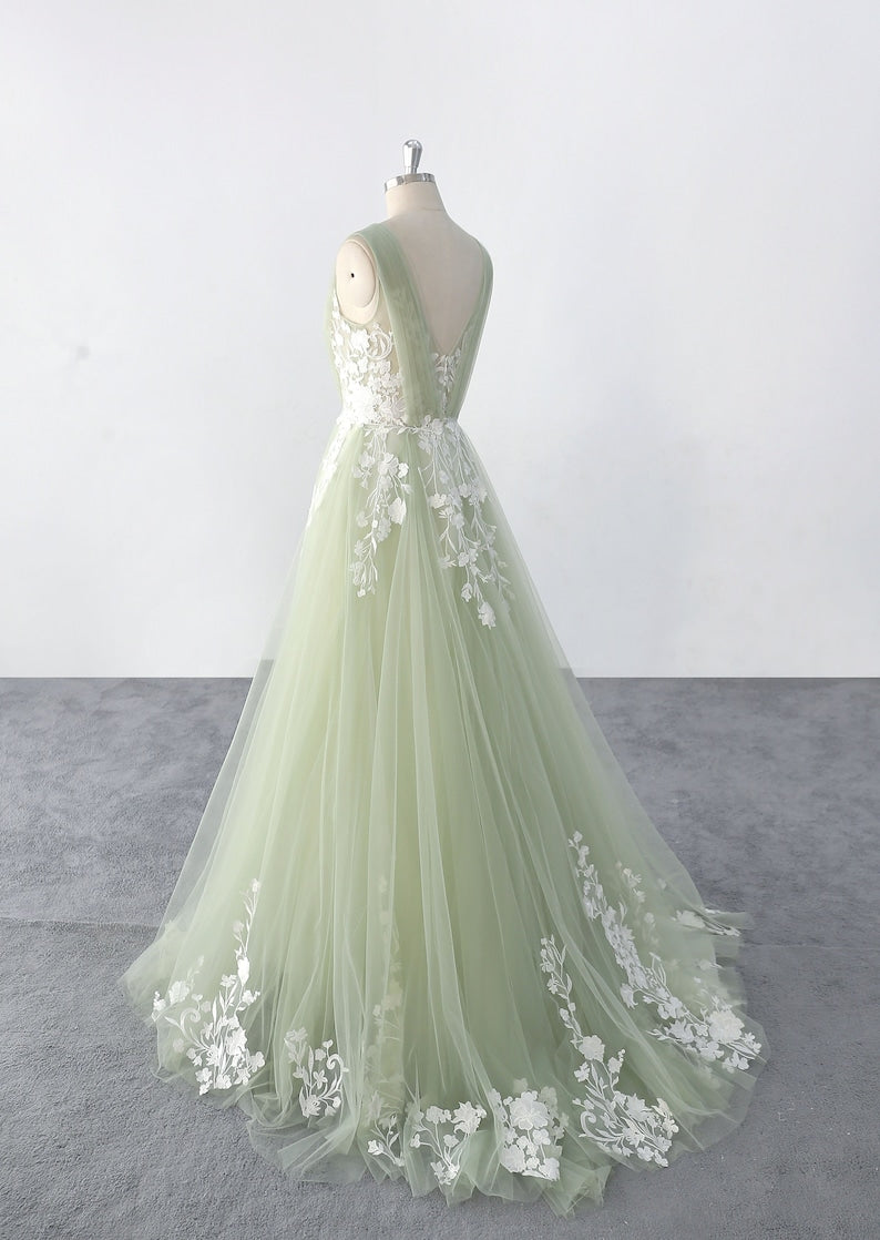 Romantic Sage Green Wedding Dresses
