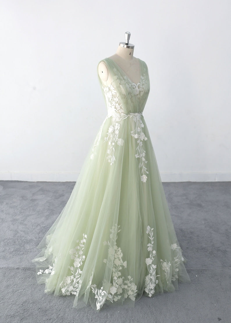 Romantic Sage Green Wedding Dresses