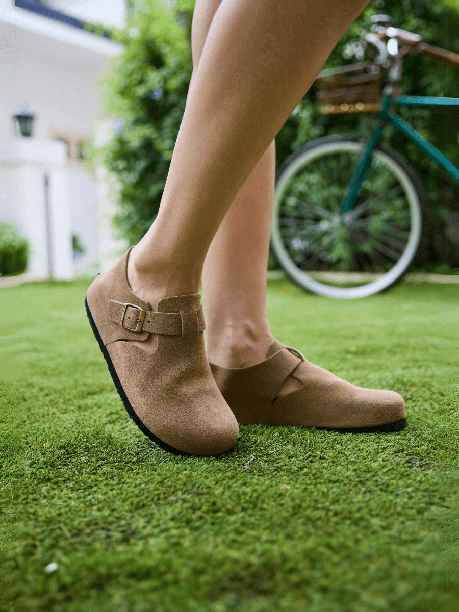Seashore Suede Clog Loafer - Khaki