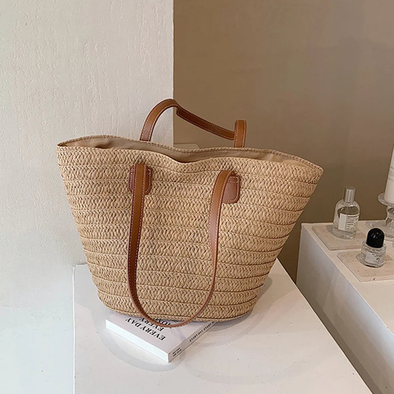 Luxury Designer Straw Tote Bag for Women