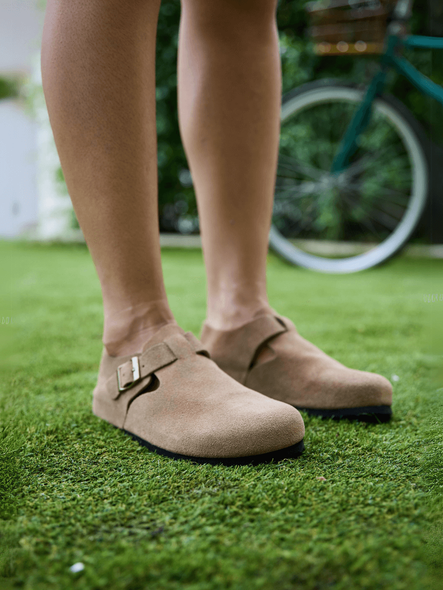 Seashore Suede Clog Loafer - Khaki