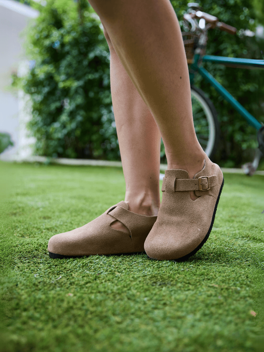 Seashore Suede Clog Loafer - Khaki
