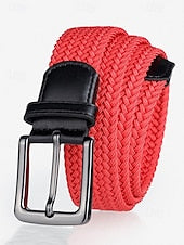 Men's Elastic Woven Braided Belt