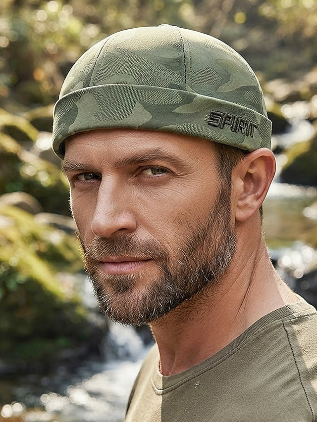 Men's Polyester Camouflage Brimless Docker Cap