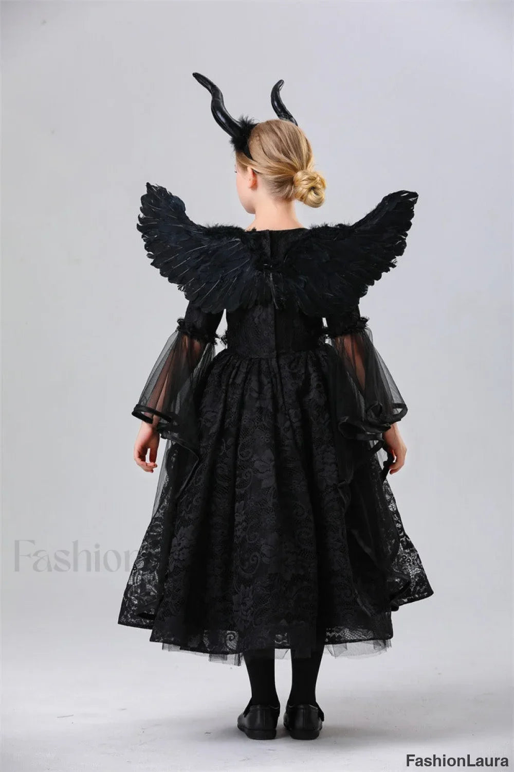 Maleficent Style Kid Halloween Costume