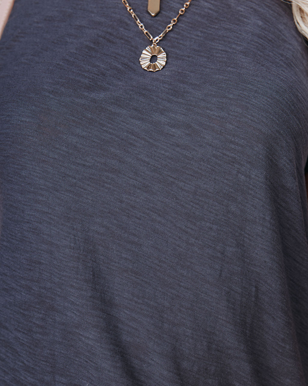 Malibu Crewneck Tee - Charcoal