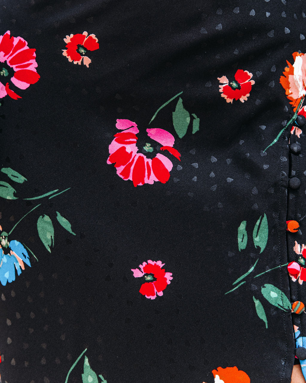 Mariella Floral Slit Midi Skirt