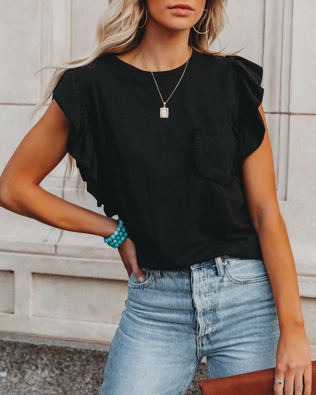 Marney Cotton Tee - Black