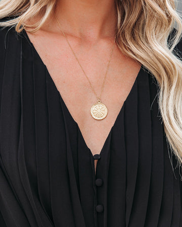 Meghan Bo Designs - The Buddha Wheel Necklace - Gold