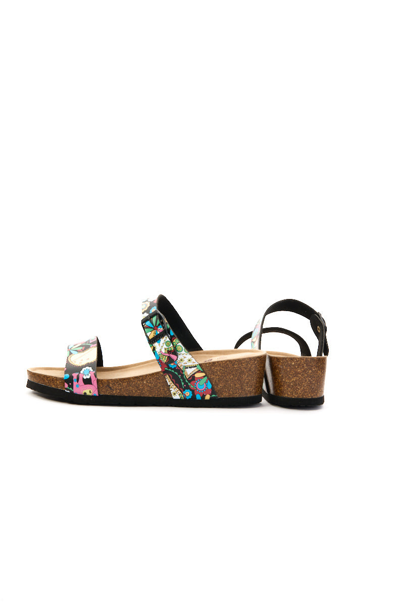 Stark Strap Footbed Wedges - Multi