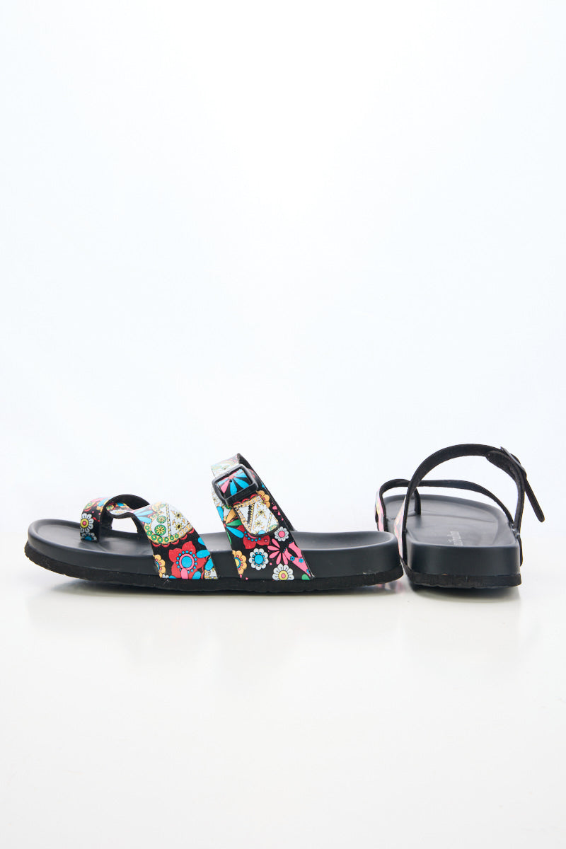 Thong Toe Cushioned Footbed Sandal - Multi