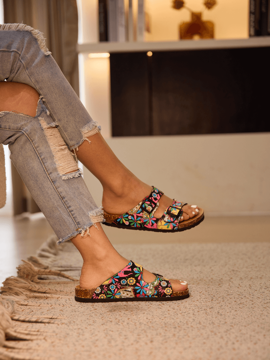 Signature Double Strap Footbed Sandal - Multi
