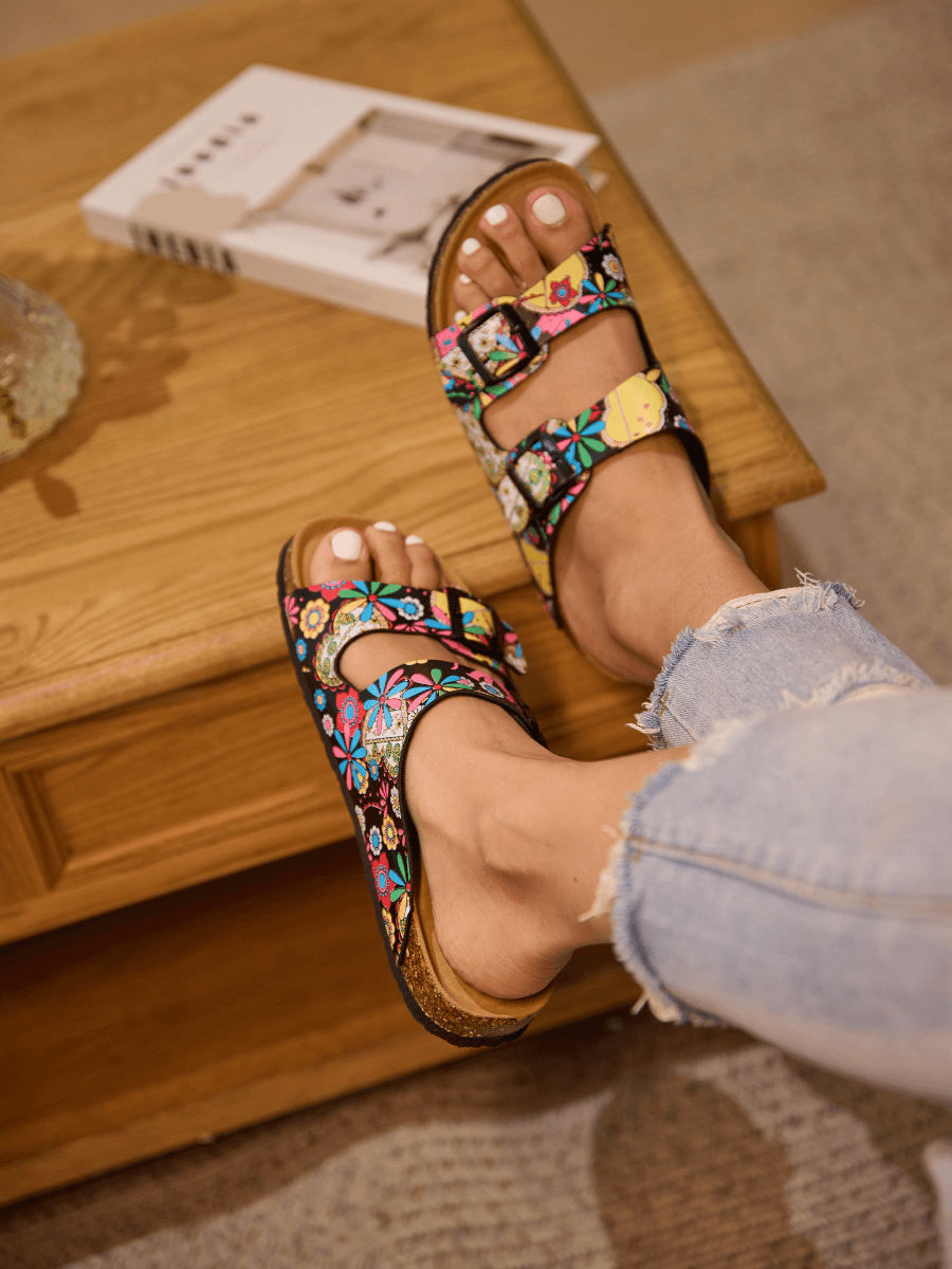 Signature Double Strap Footbed Sandal - Multi