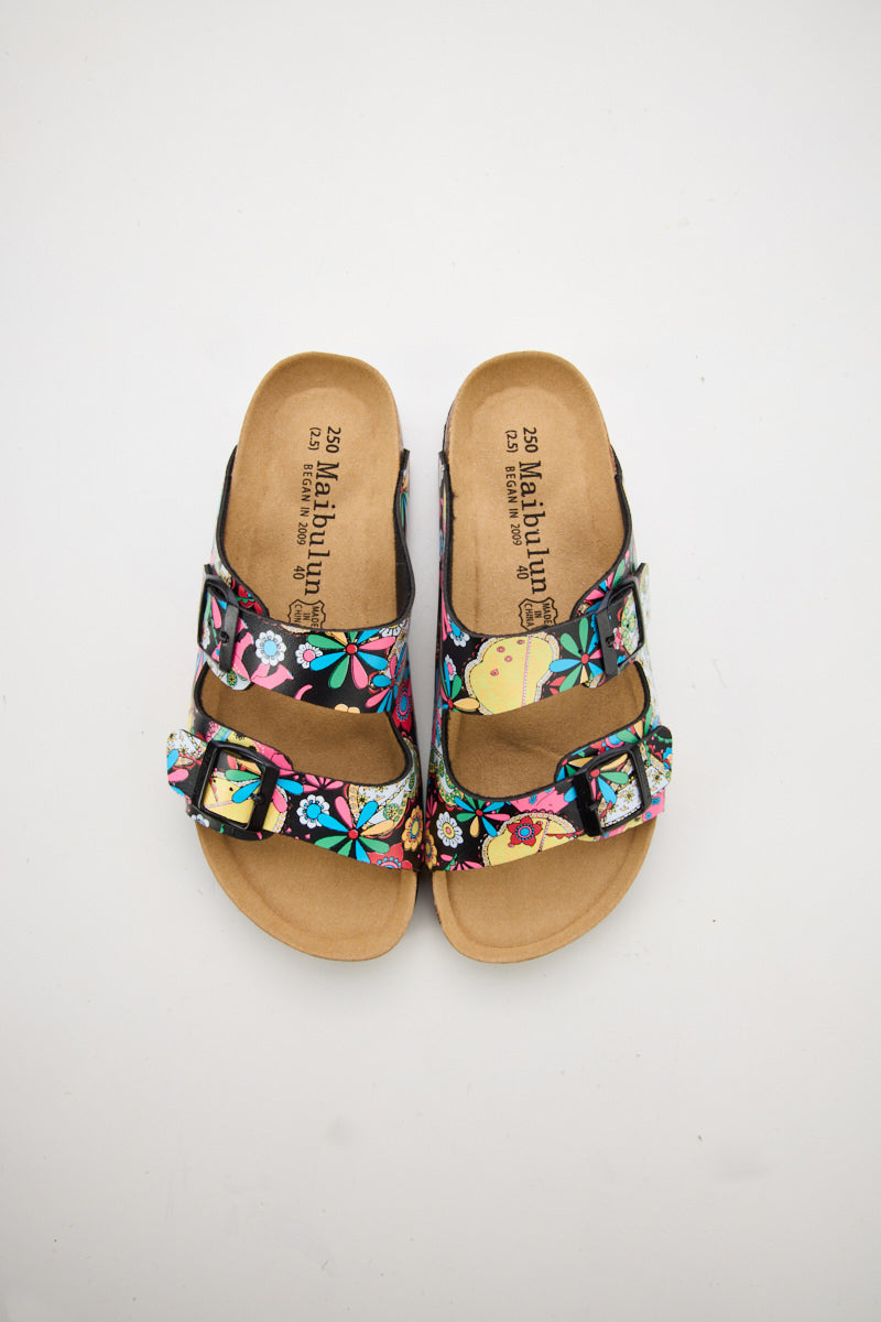 Signature Double Strap Footbed Sandal - Multi