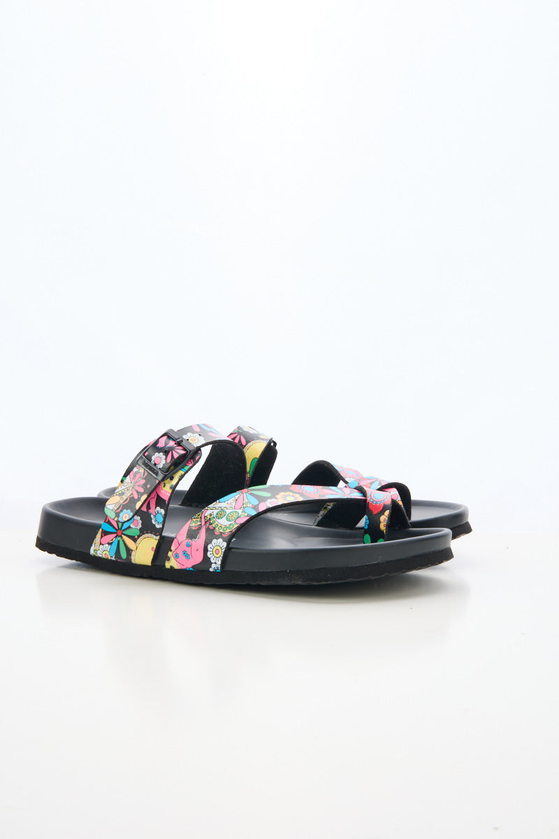 Thong Toe Cushioned Footbed Sandal - Multi