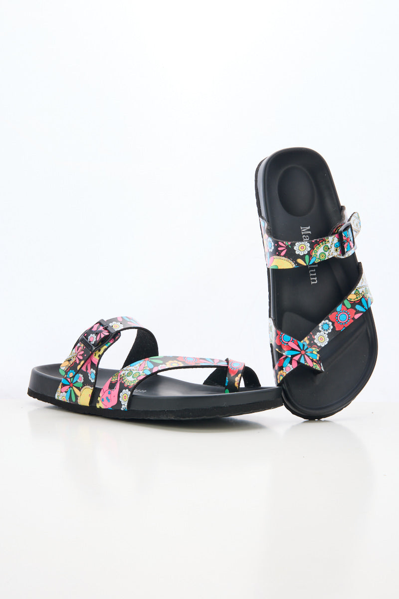 Thong Toe Cushioned Footbed Sandal - Multi