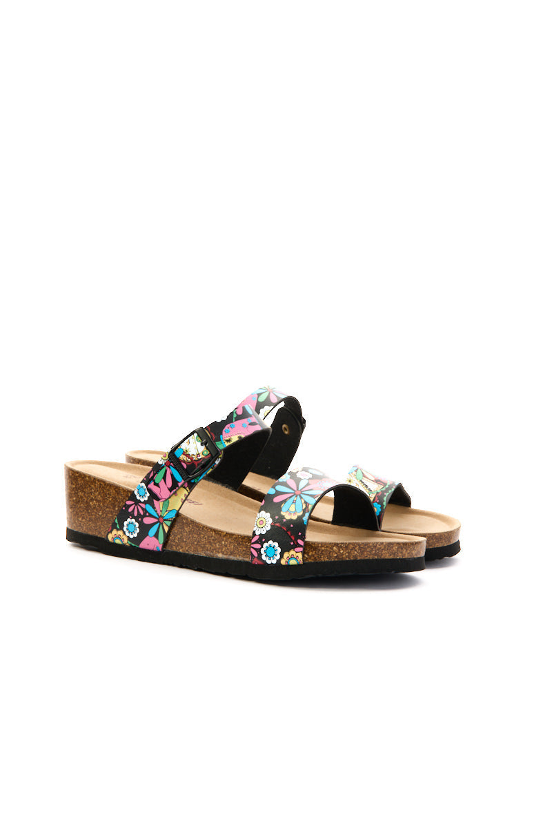 Stark Strap Footbed Wedges - Multi