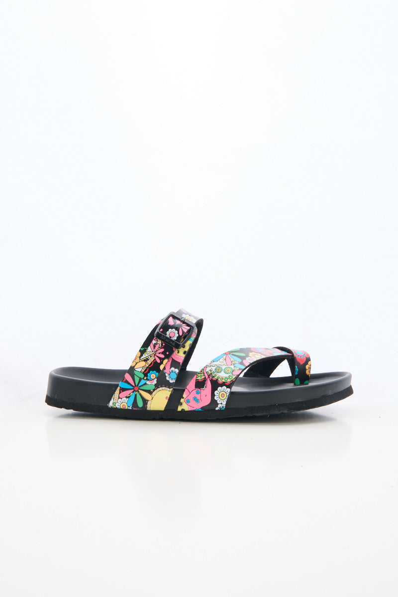 Thong Toe Cushioned Footbed Sandal - Multi