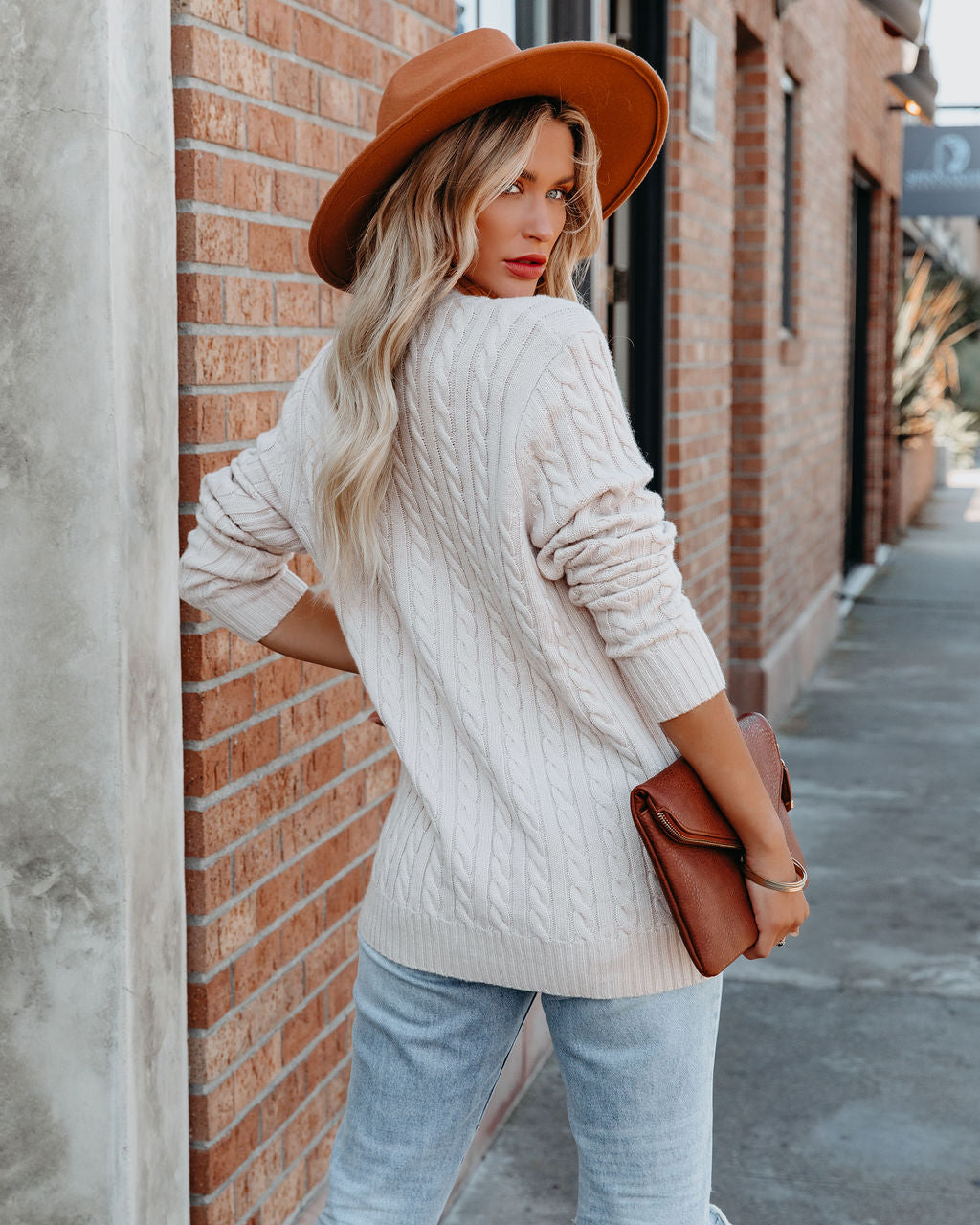 Musa Button Front Cable Knit Cardigan