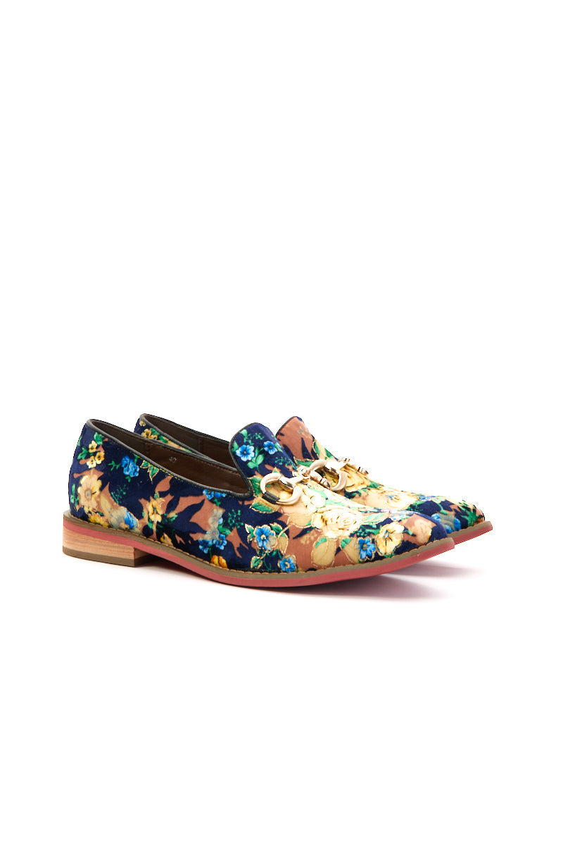 Essie Floral Printed Suede Loafer