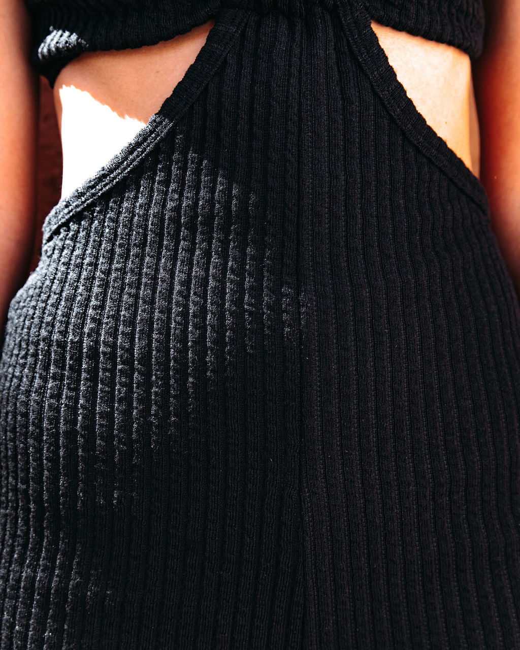 No Promises Ribbed Knit Cutout Jumpsuit