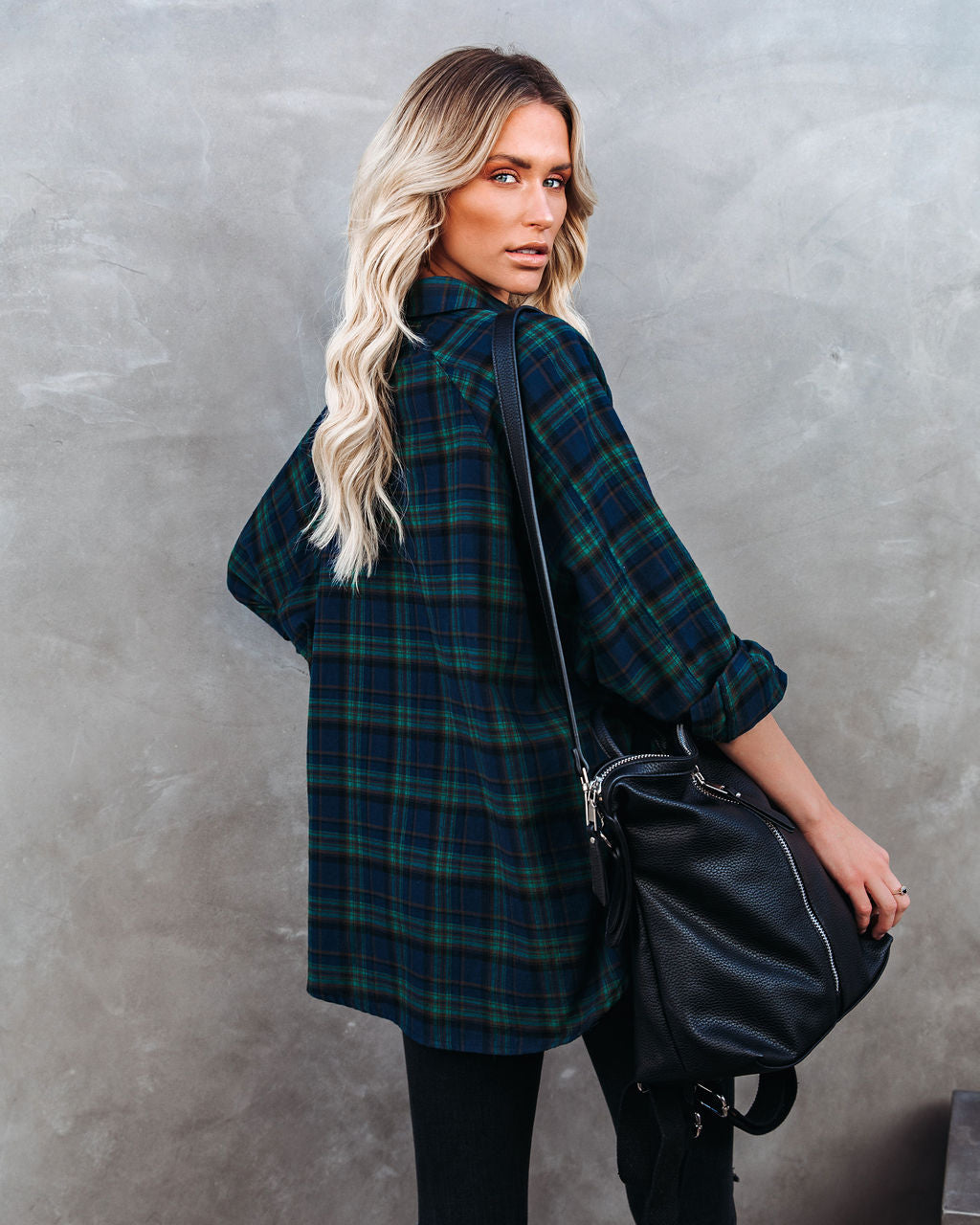 Norwalk Cotton Plaid Button Down Top