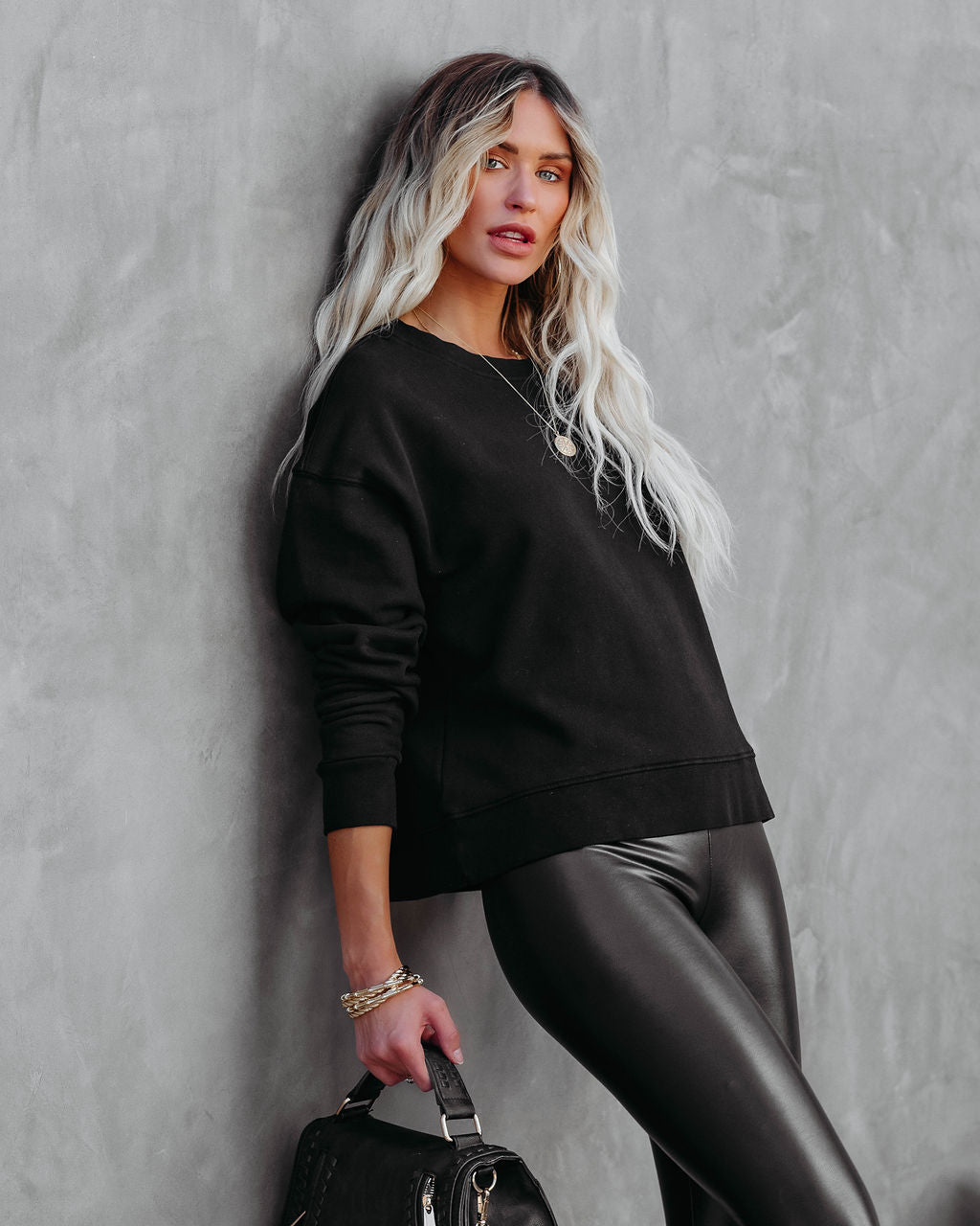On The Daily Cotton Pullover - Black