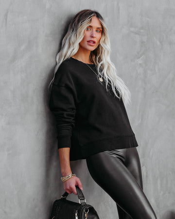 On The Daily Cotton Pullover - Black