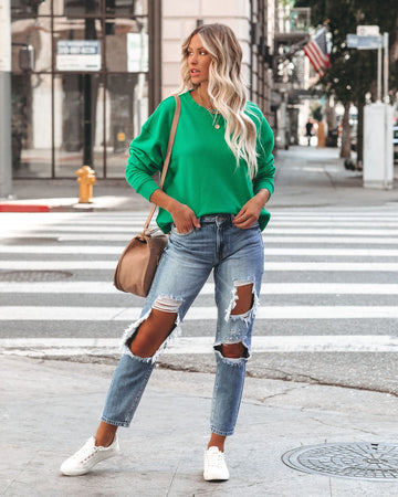 On The Daily Cotton Pullover - Green