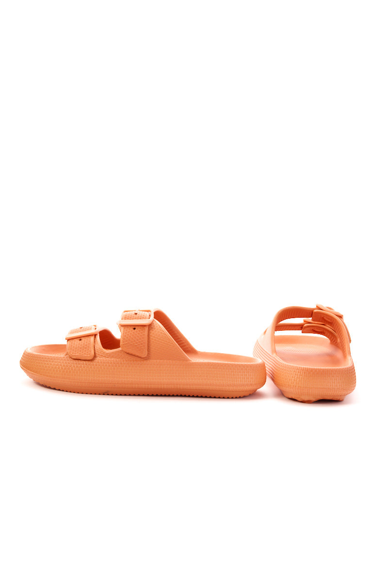 Marshmallow Step Double Strap Sandal - Orange