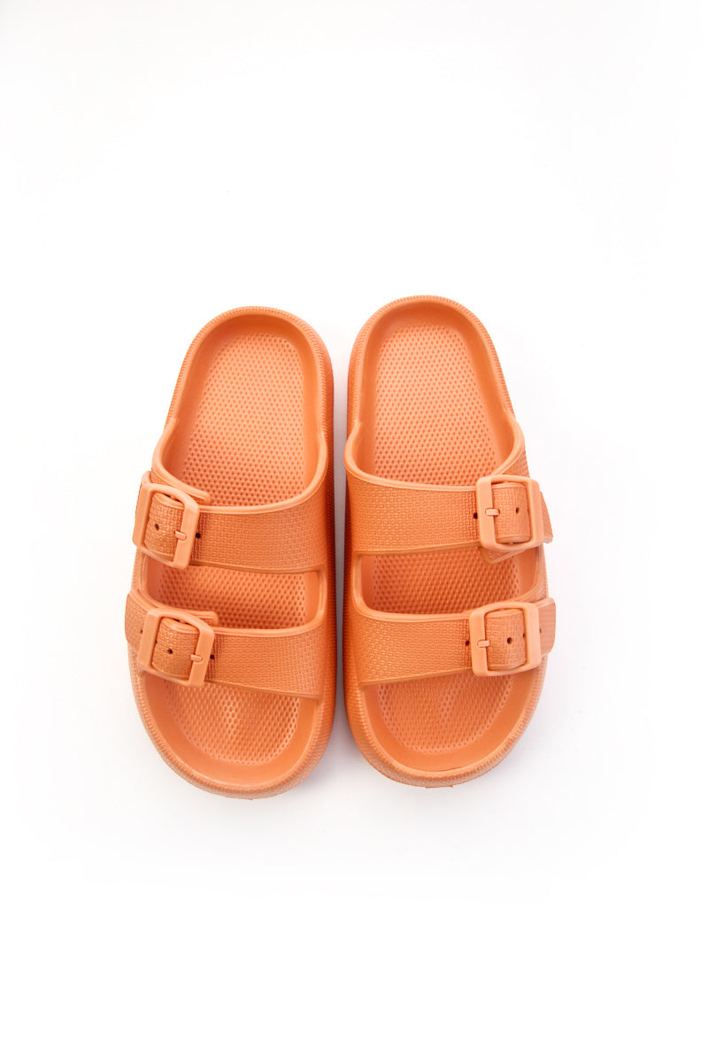 Marshmallow Step Double Strap Sandal - Orange