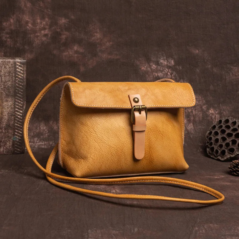 Vintage Genuine Leather Crossbody Bag for Women