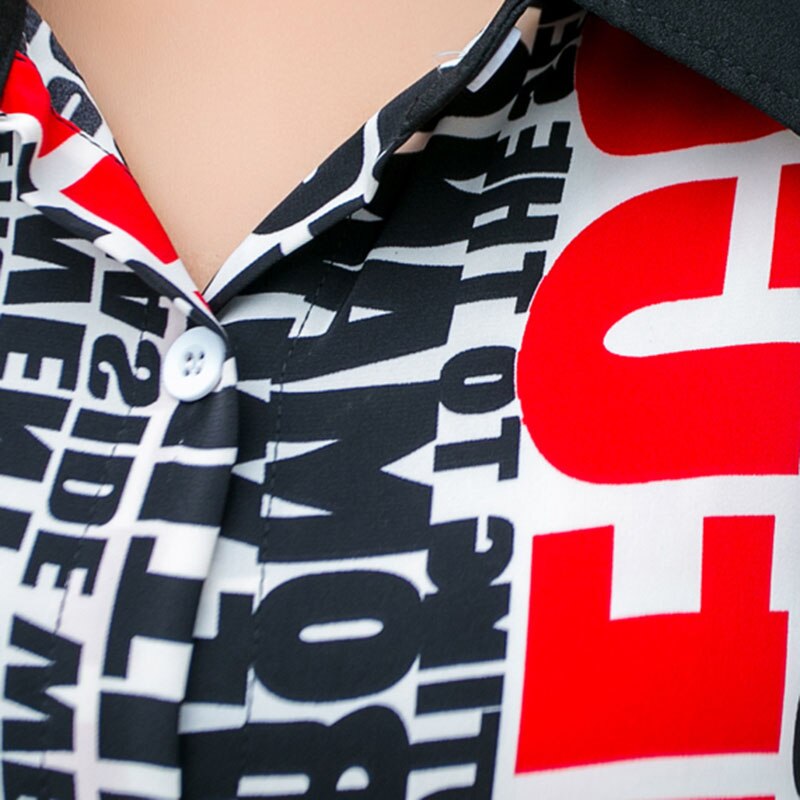 Plus Size Irregular Fashion Women Pocket Elegant Casual Letter Print Dress-Maxi Dresses-The same as picture-Free Size-Free Shipping at meselling99