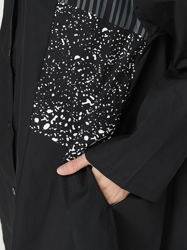 Women Printed Long Sleeve Irregular Dress-Maxi Dresses-Free Shipping at meselling99