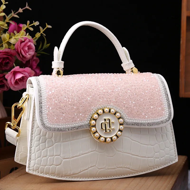 Crocodile Pattern Genuine Leather Women's Handbags - Portable Shell Tote Bags