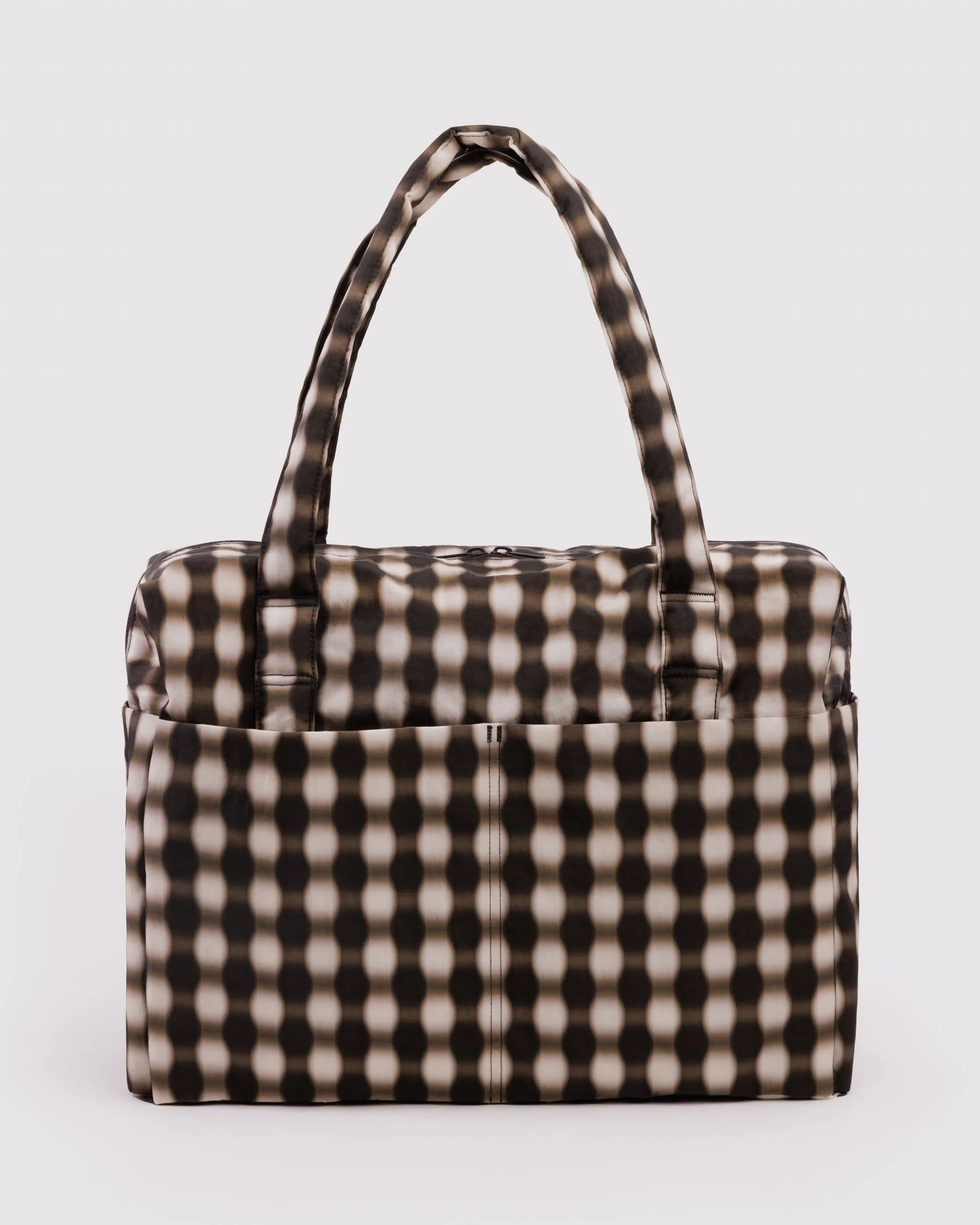 Baggu Cloud Carry-on - Blurred Gingham Brown