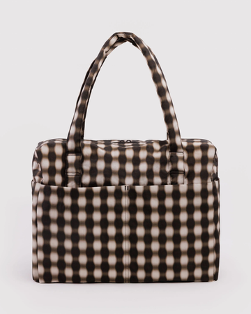 Baggu Cloud Carry-on - Blurred Gingham Brown