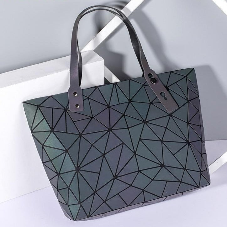 Women's Tote Geometric Quilted Shoulder Bag