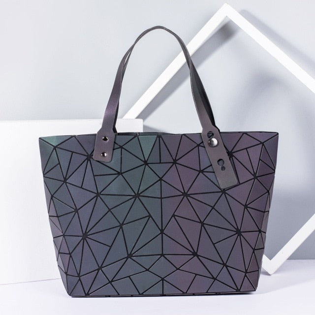 Women's Tote Geometric Quilted Shoulder Bag