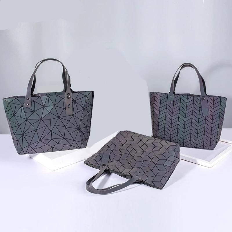 Women's Tote Geometric Quilted Shoulder Bag