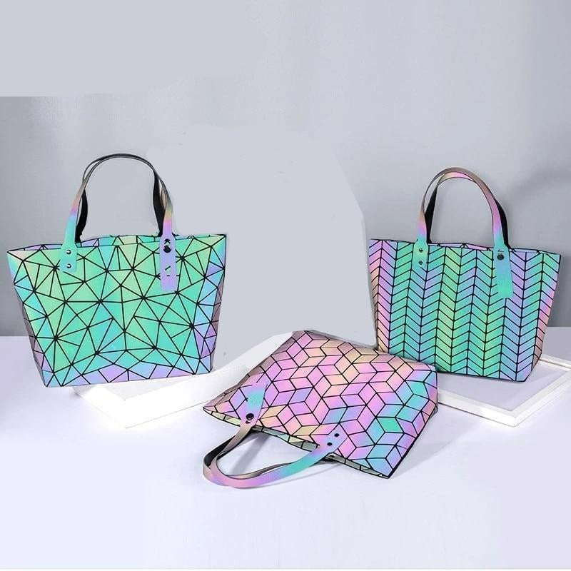 Women's Tote Geometric Quilted Shoulder Bag