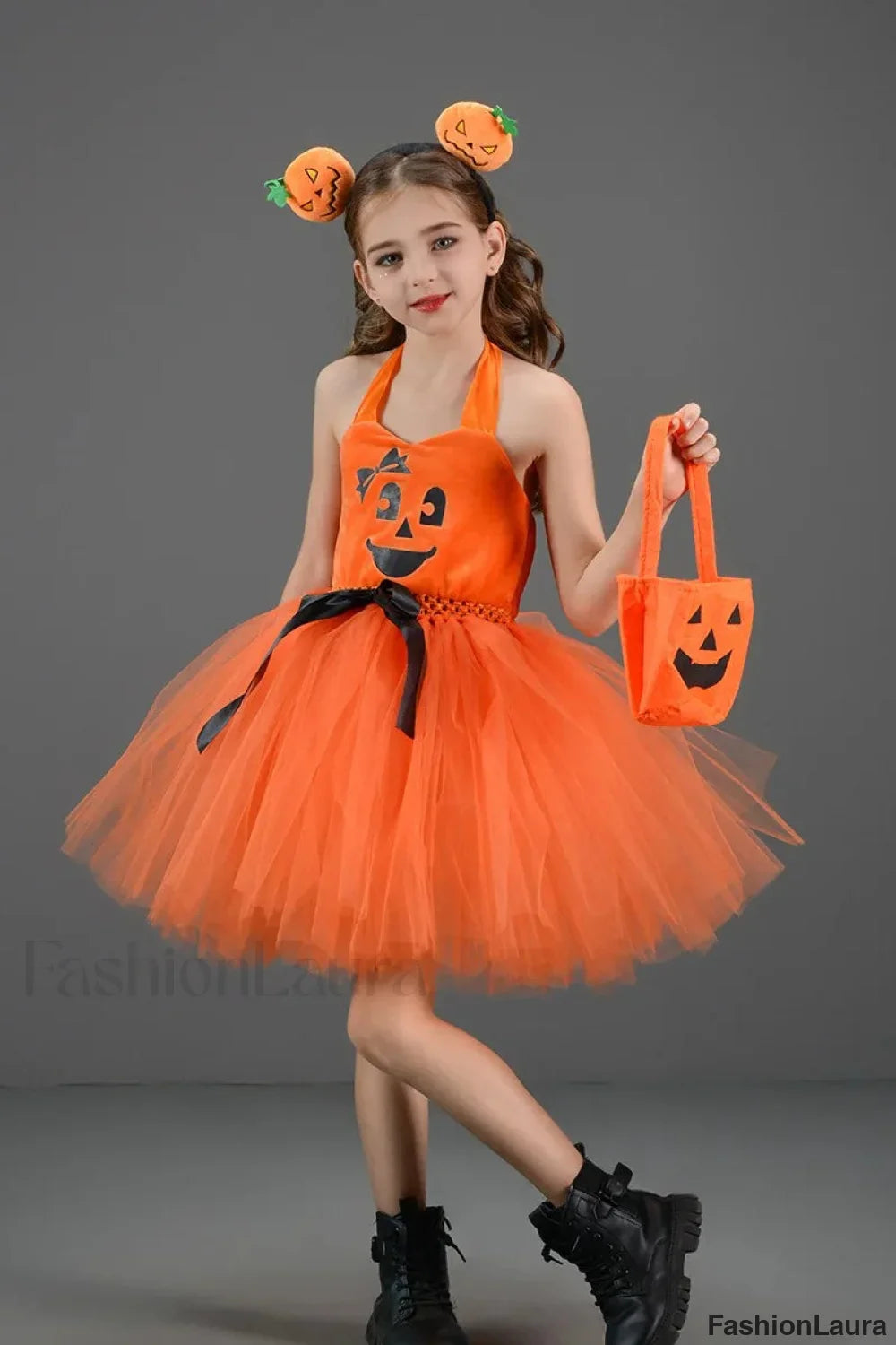 Pumpkin Witch Dress Kid Halloween