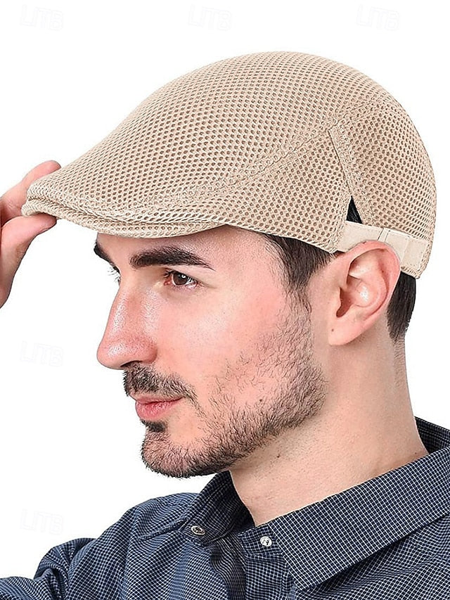 Men's Casual Mesh Flat Cap