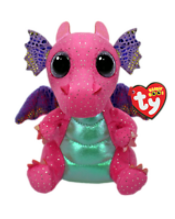Ty Beanie Boos Spitfire Pink Dragon Plush