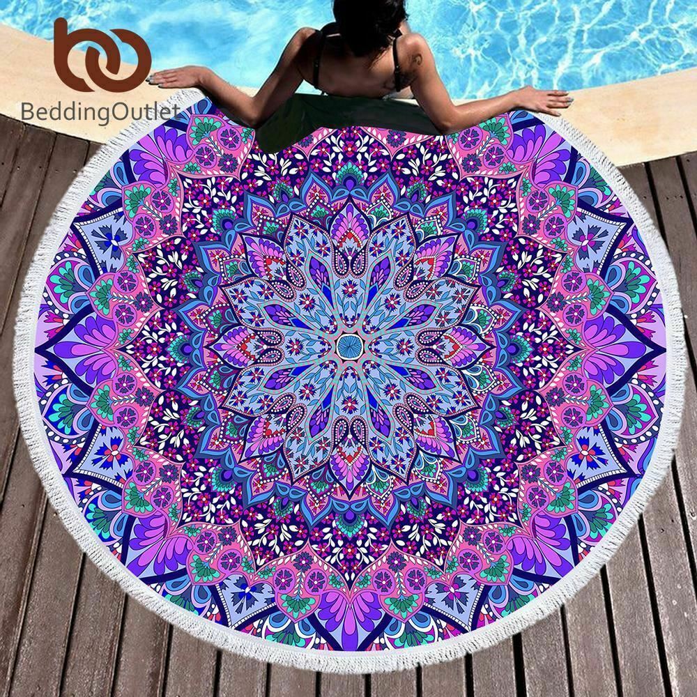 Round Bohemian Beach Towel-STYLEGOING
