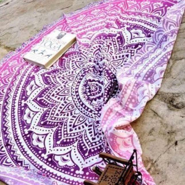 Summer Printing Round Beach Towl-STYLEGOING