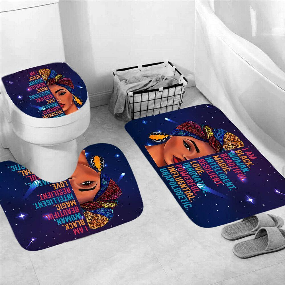 Shower Curtain Thicken Bathroom Rug Set-STYLEGOING